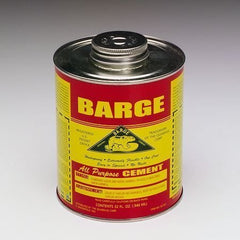 Barge cement quart with brush-on-lid for quick repairs on leather, rubber, and vinyl