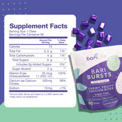Individually wrapped Bari Life chews enable grab-and-go nutrition.
