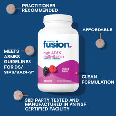 Bariatric Fusion berry-flavored chewable tablet closeup and texture