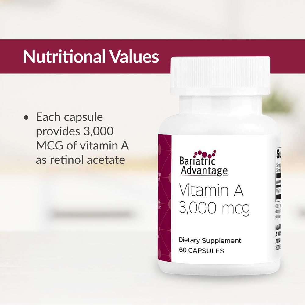 Bariatric Advantage bottle with 60 mini capsules for daily use.