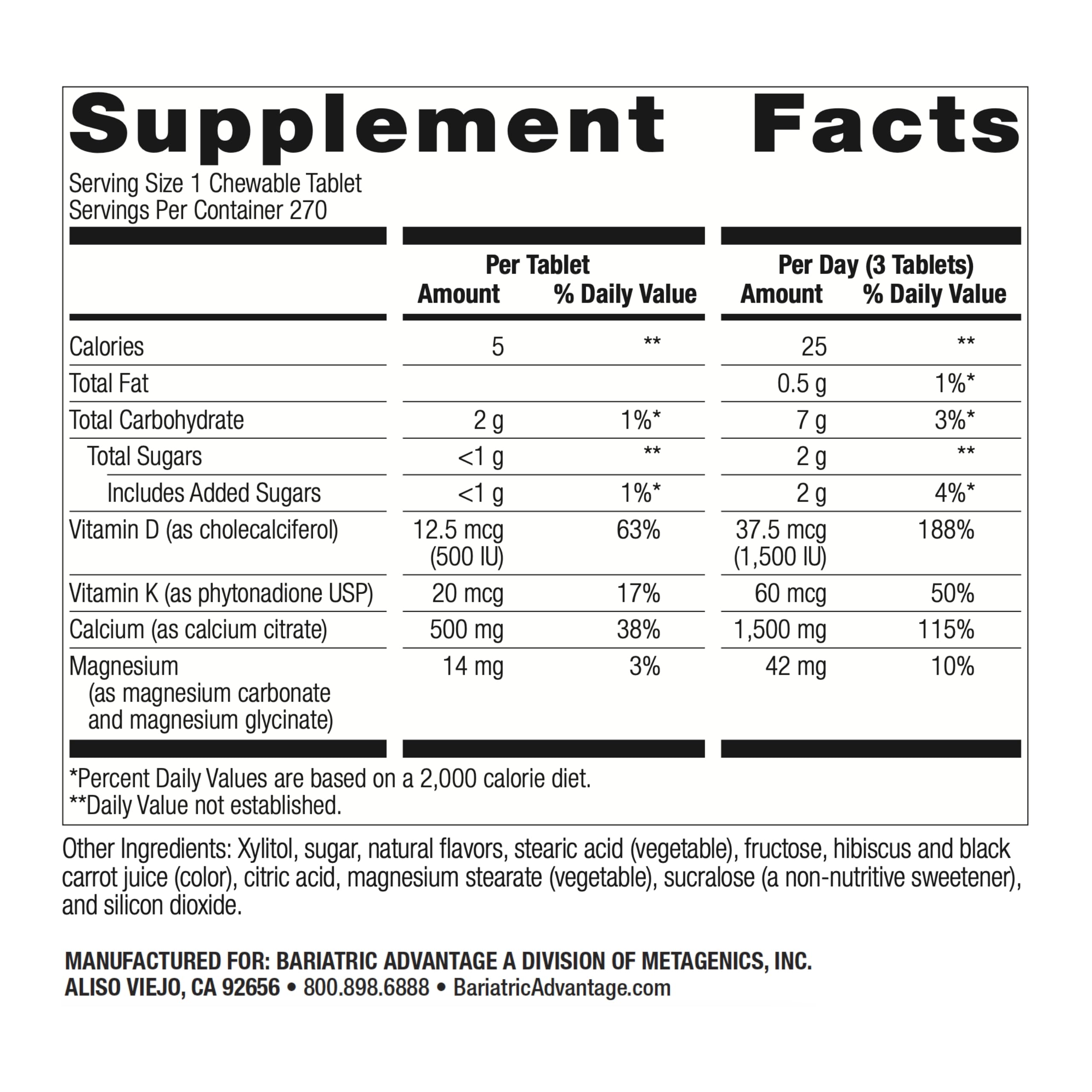 Close-up of Bariatric Advantage calcium citrate chewables in wild cherry flavor