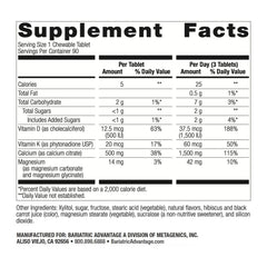 Bariatric Advantage Cinnamon chewable bottle showcases easy-to-take post-surgery supplement with Vitamin D3.