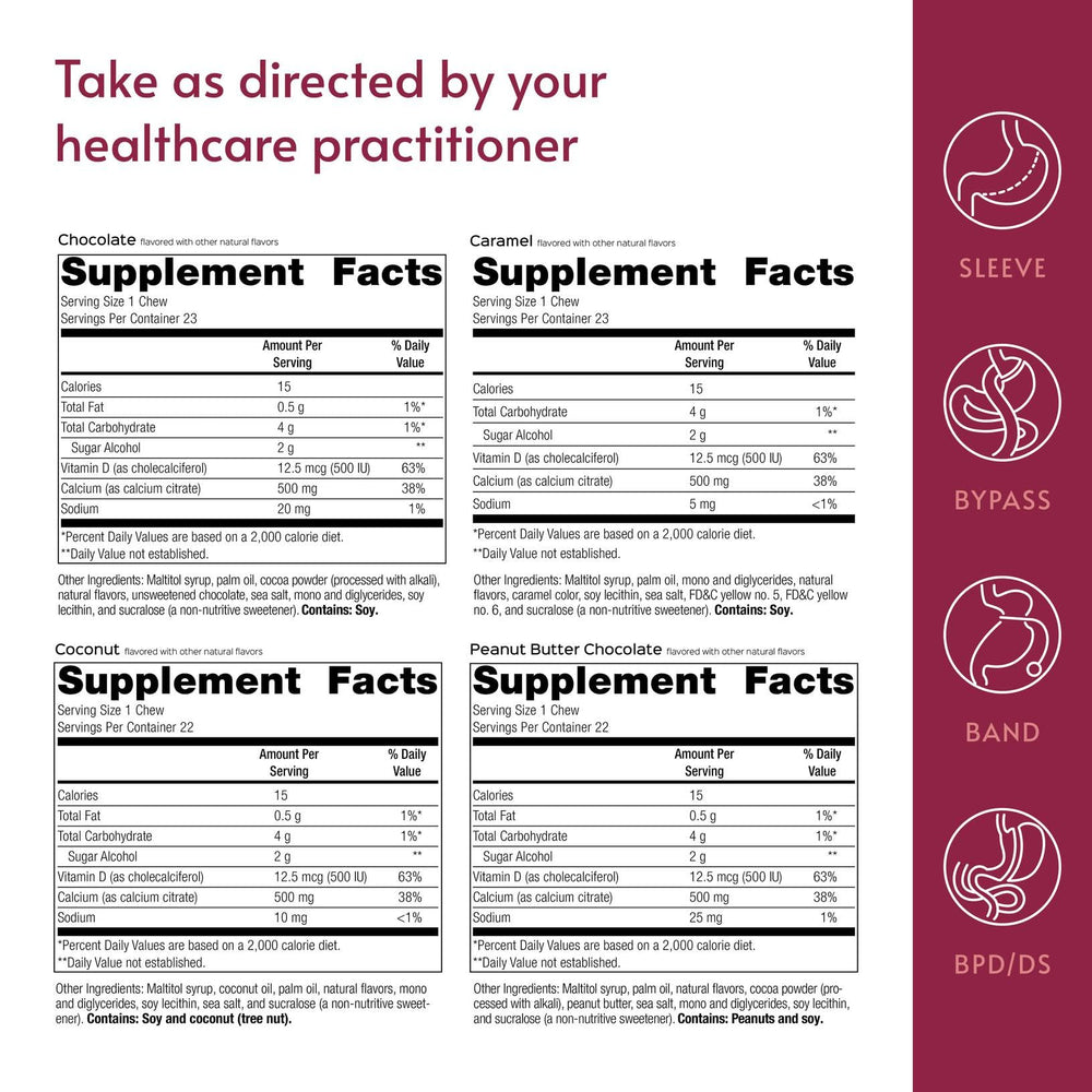 Label details show calcium citrate with vitamin D3 for absorption.