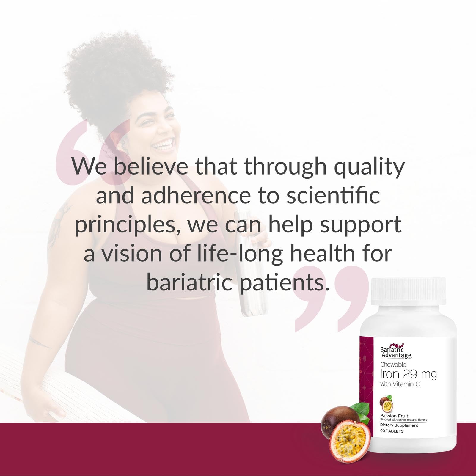 Bariatric Advantage passion fruit chewables on shelf-ready display invites daily use