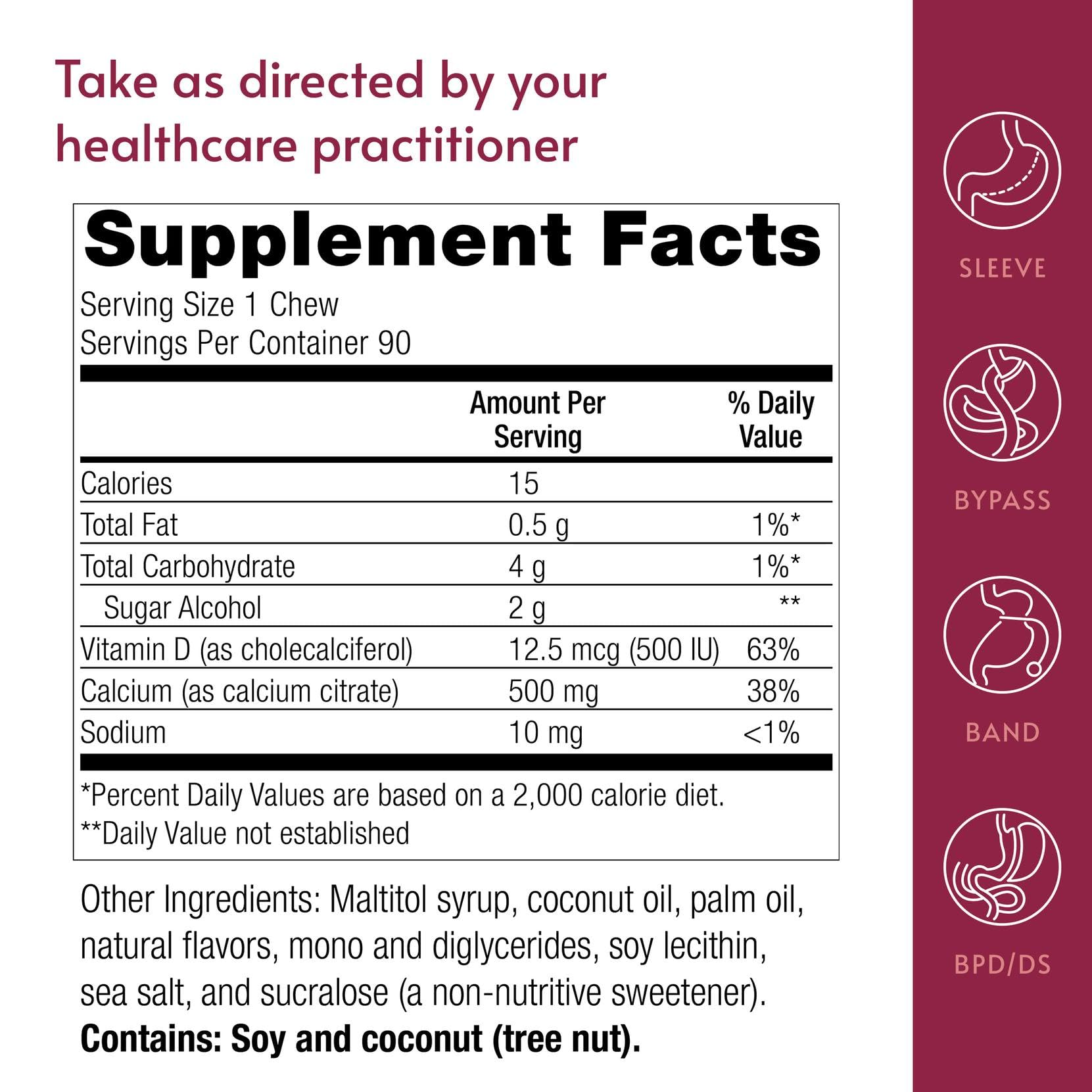 Bariatric Advantage individually wrapped chews show portability for on-the-go calcium intake