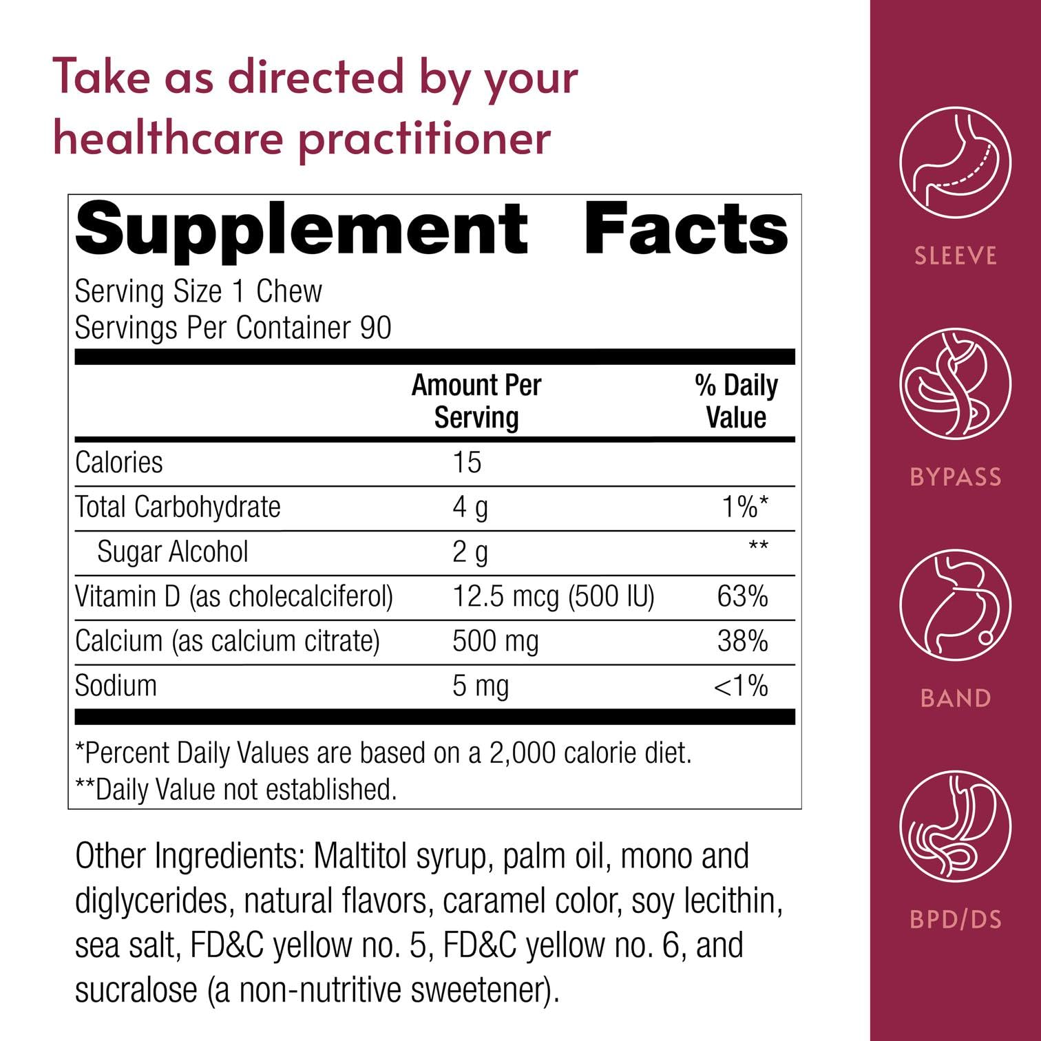 Sugar-free, individually wrapped chews ideal for on-the-go supplementation