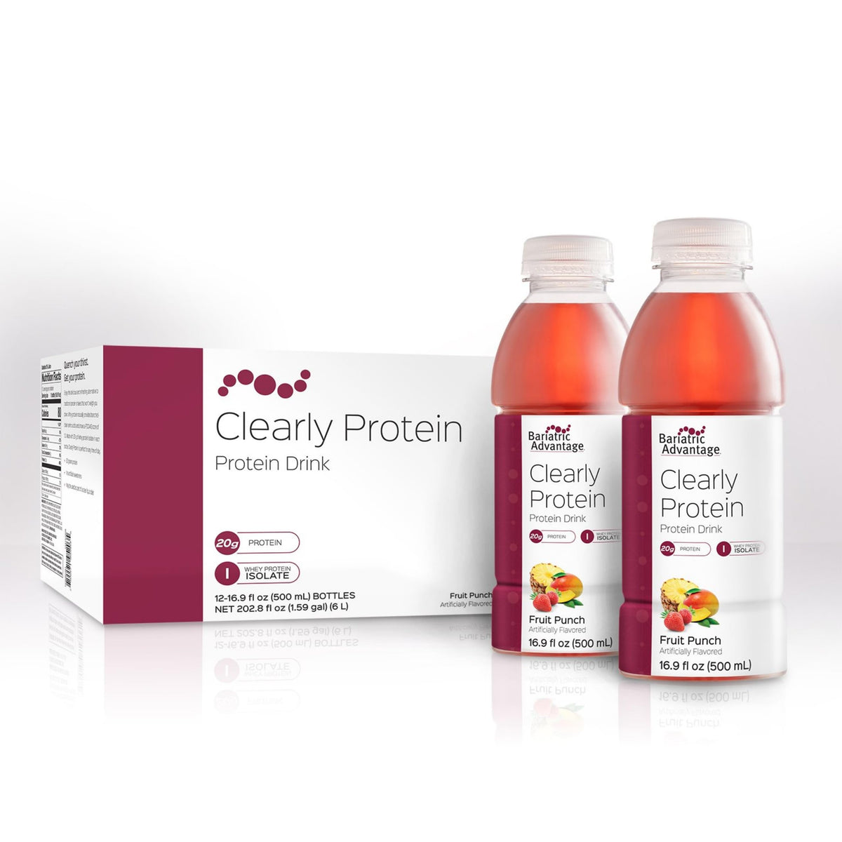 Bariatric Advantage Clearly Protein fruit punch bottle for convenient high-protein nutrition on the go