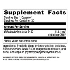Bariatric Advantage Floravantage Control capsules close-up for daily probiotic intake.