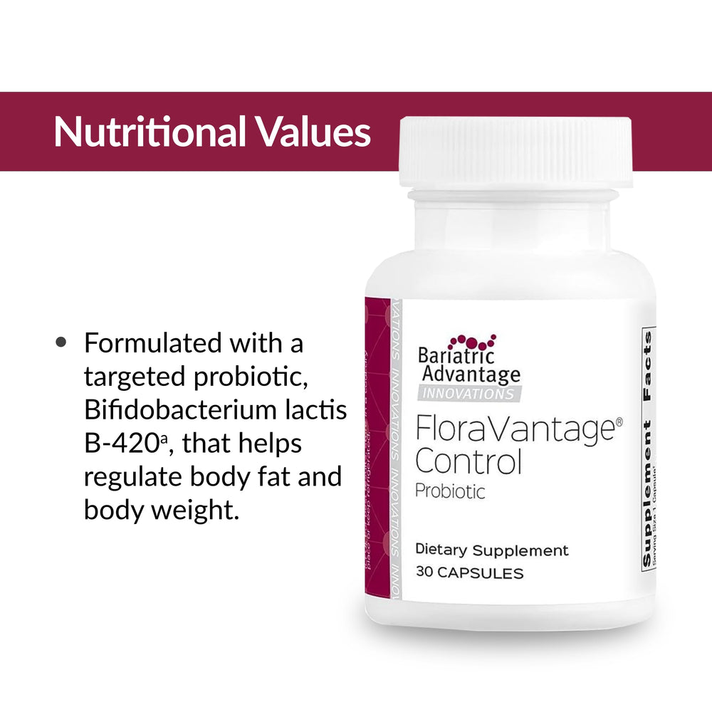 Bariatric Advantage Floravantage Control packaging box emphasizing quality and science.