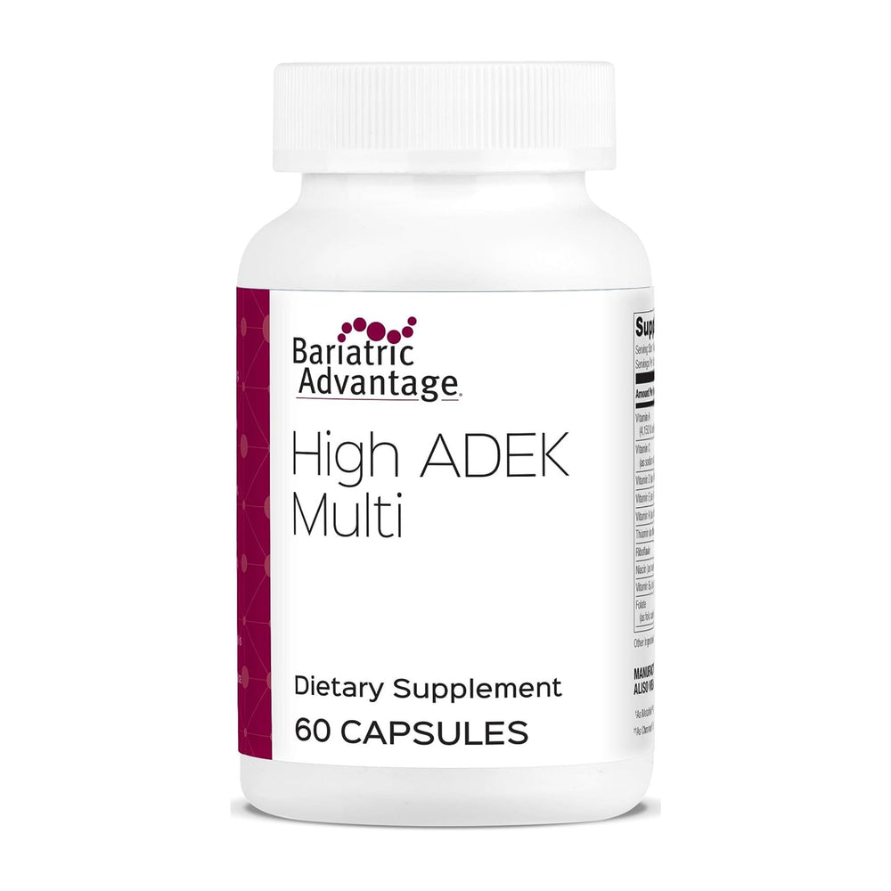 Bariatric Advantage High ADEK Multi bottle front for bariatric nutrition support