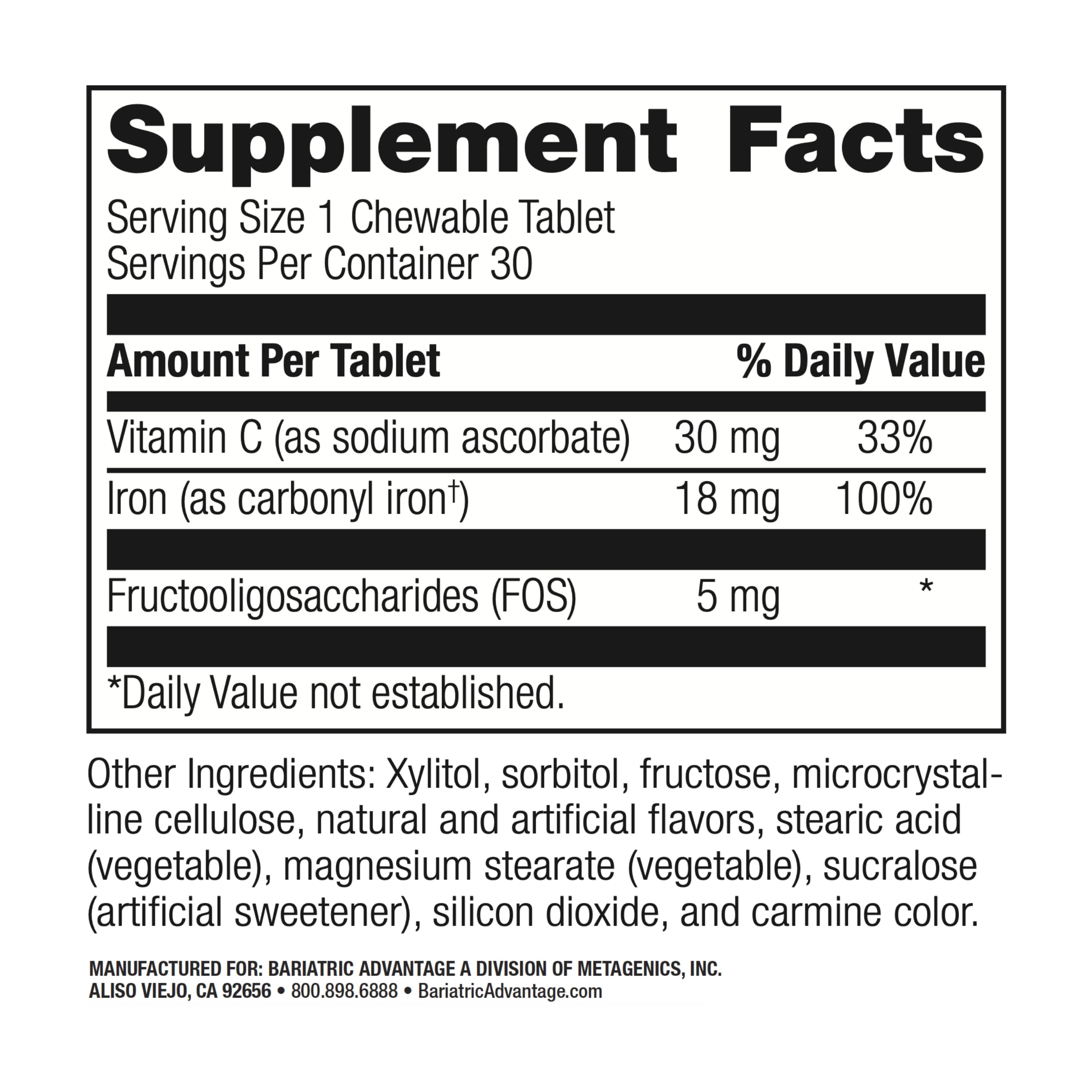 Close-up of Bariatric Advantage strawberry chewable tablet highlighting gentle taste