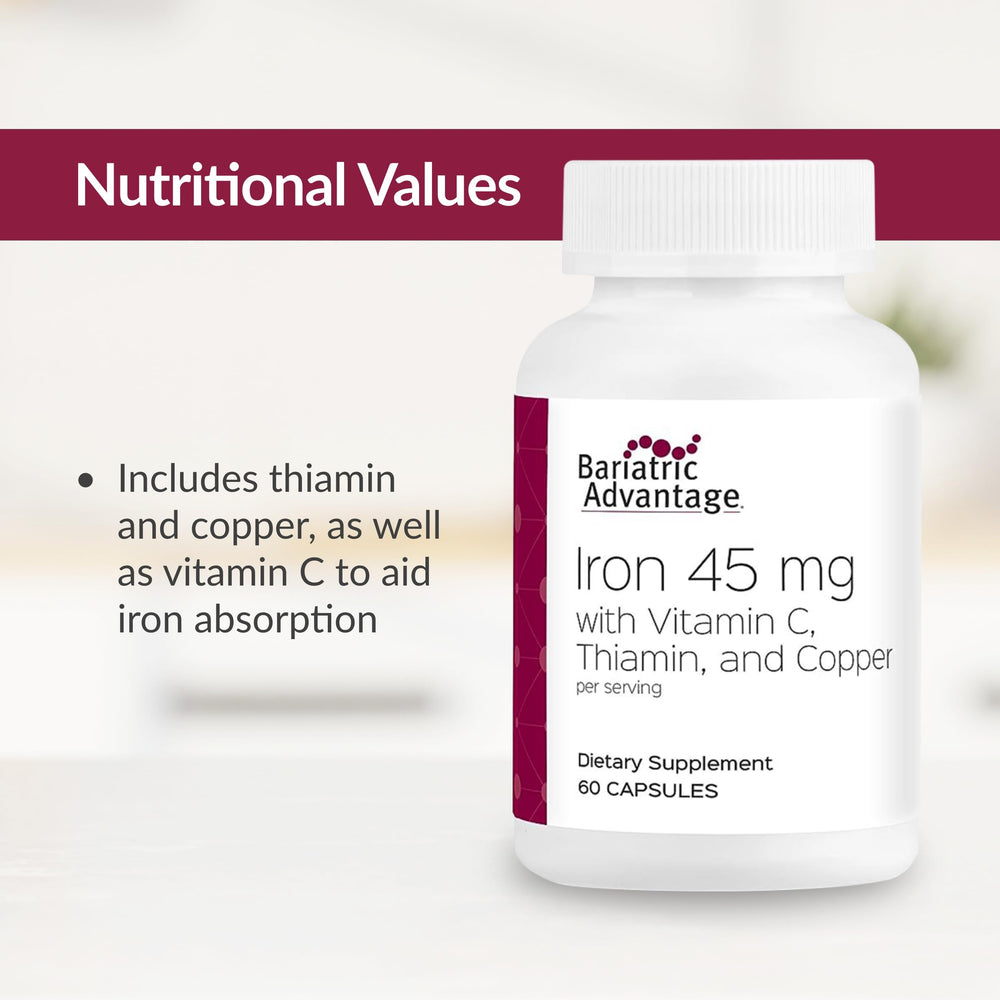 Immune support graphic for Bariatric Advantage iron 45mg and vitamin C