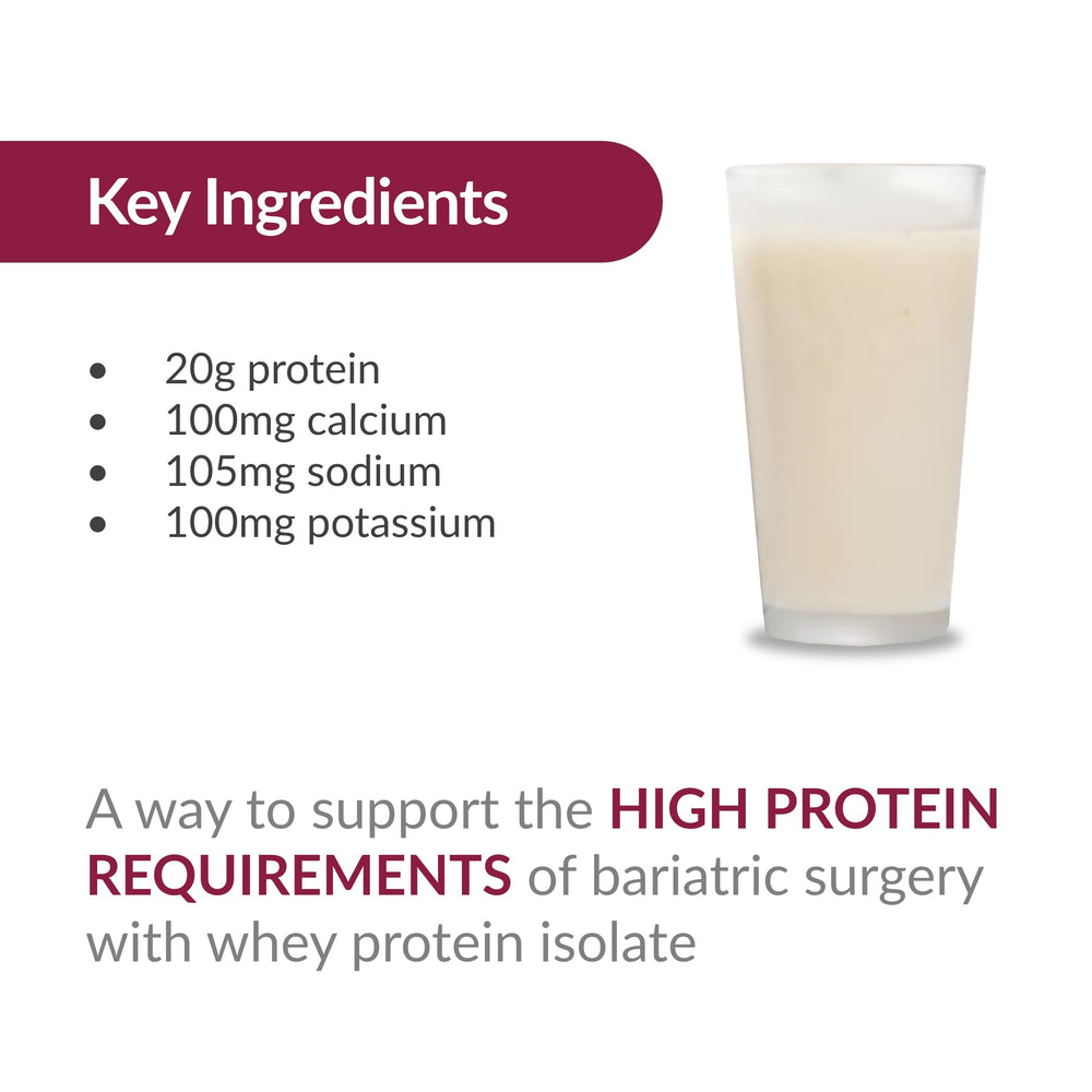 Ready-to-drink shake made with Bariatric Advantage vanilla powder