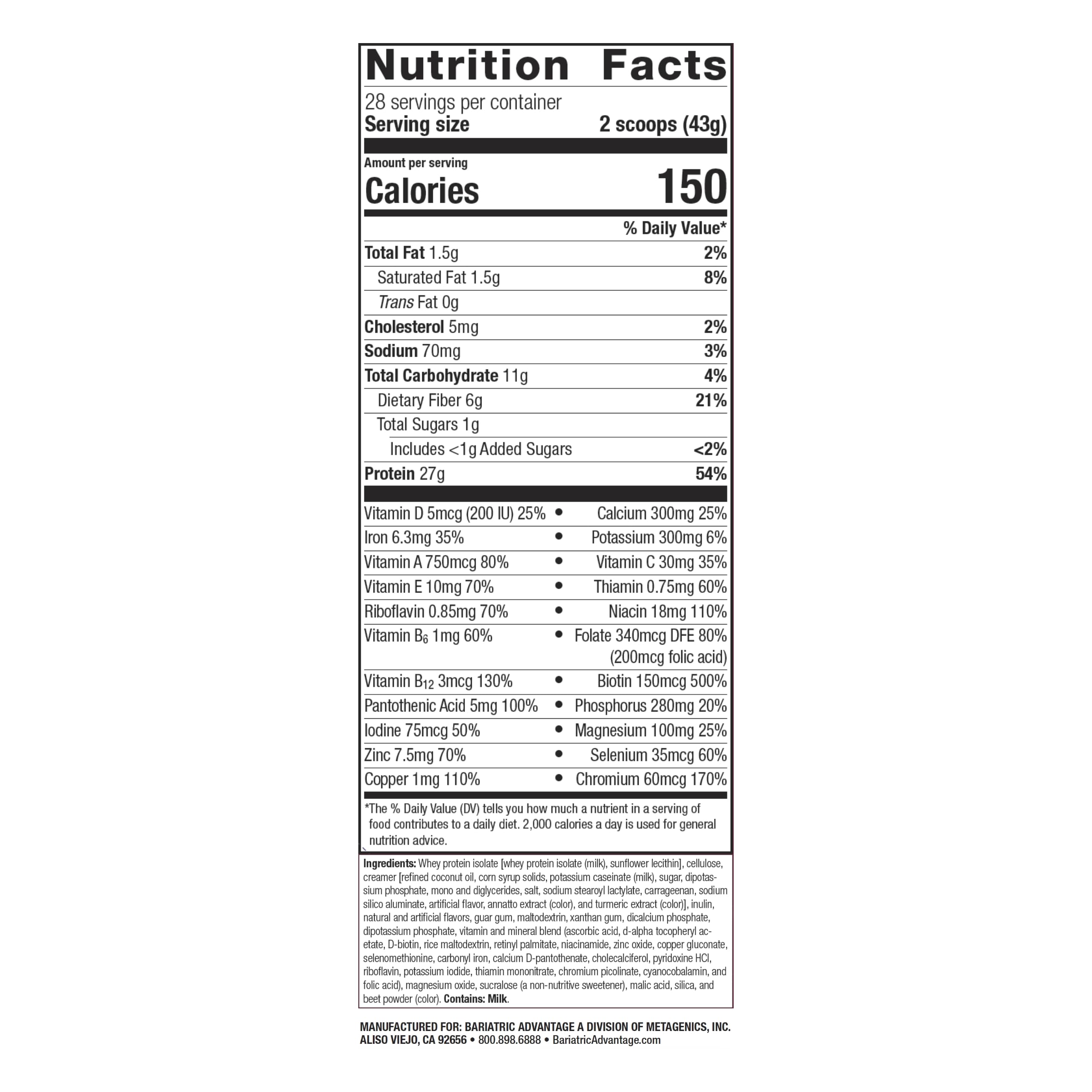 Bariatric Advantage meal replacement stirring glass demonstrates convenient daily mix