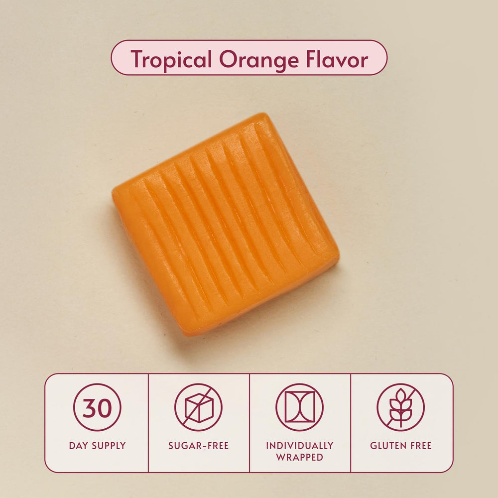 Chalk-free texture close-up of Bariatric Advantage Multi Chewy Bite for daily use.