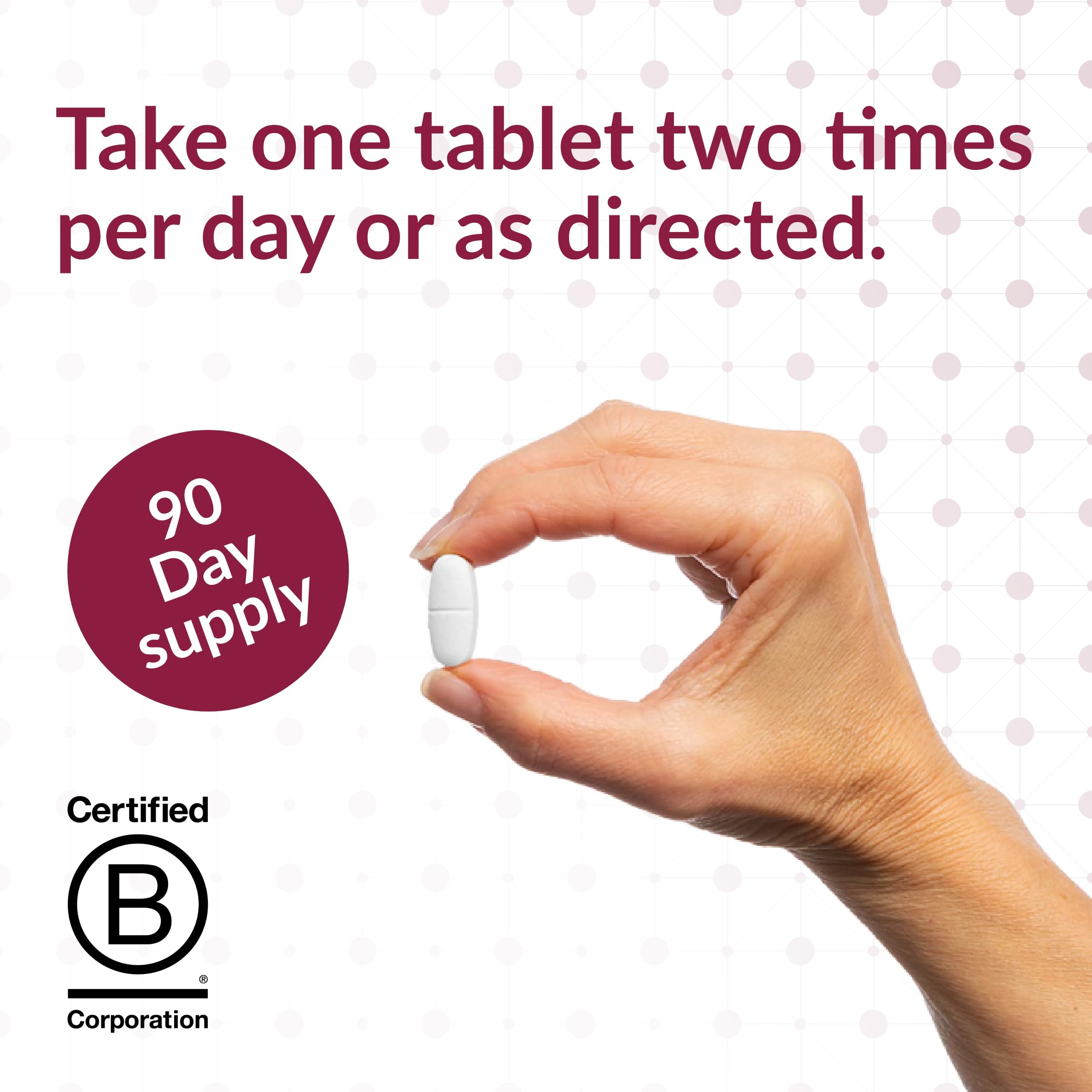 Bariatric Advantage zinc chelate tablets in hand for everyday bariatric supplementation