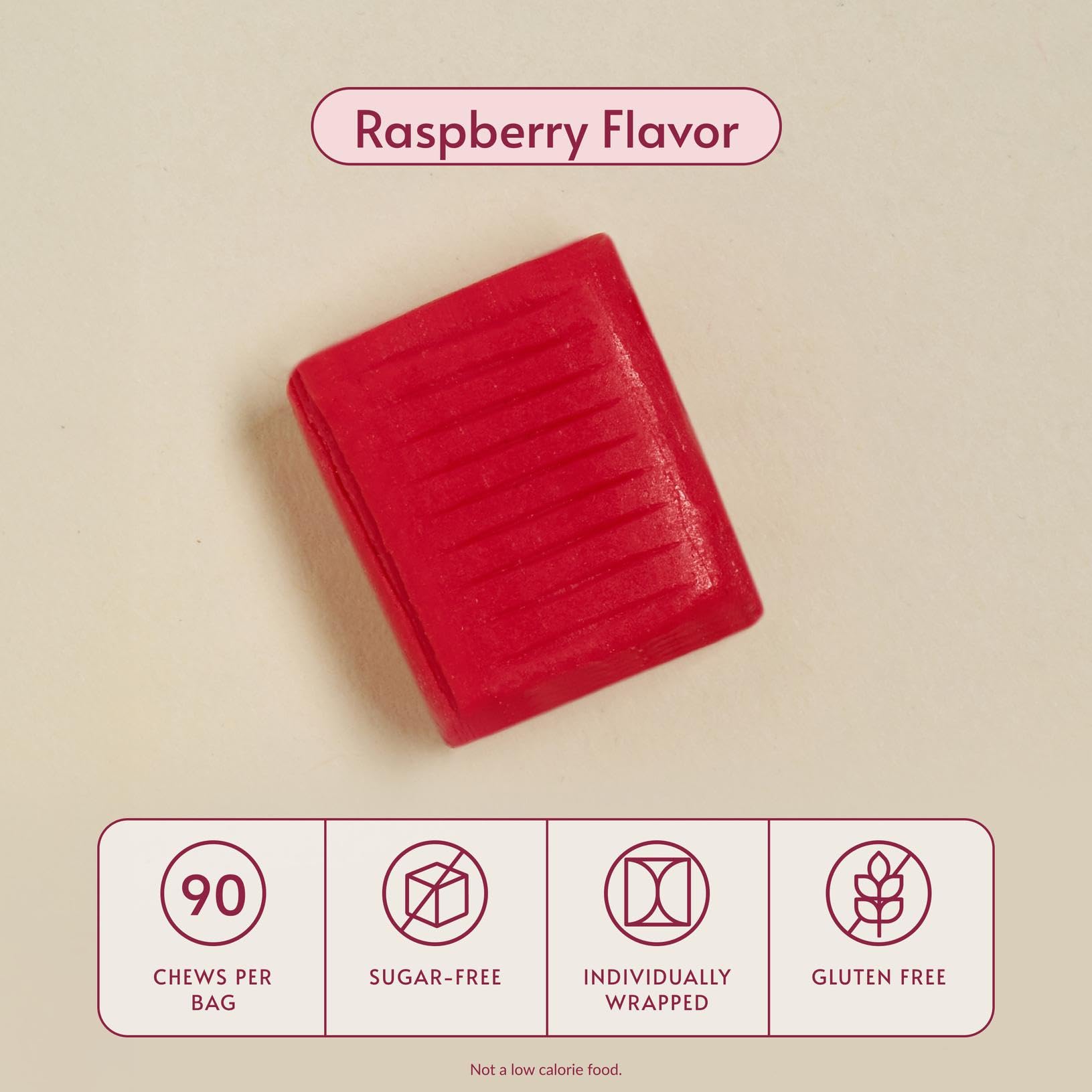 Bariatric Advantage raspberry flavor chews pack emphasizes on-the-go convenience.