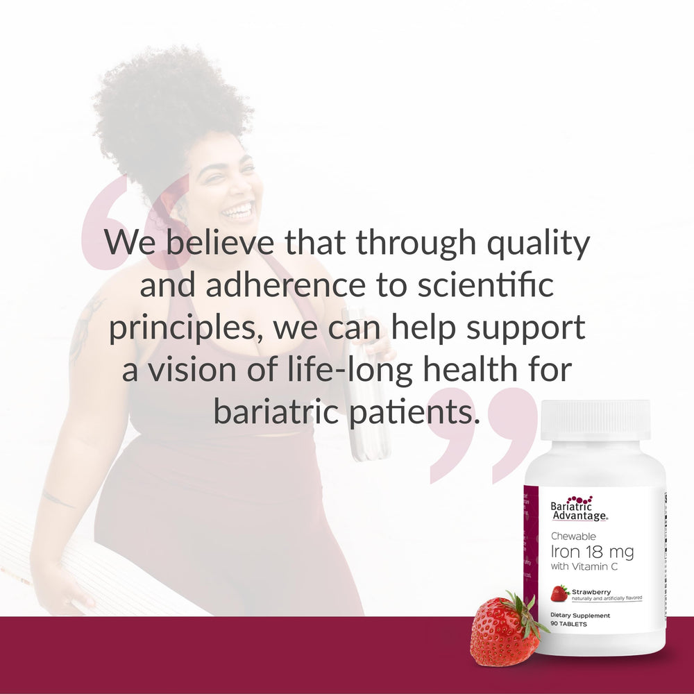 Bariatric Advantage strawberry chewables offer no metallic aftertaste.