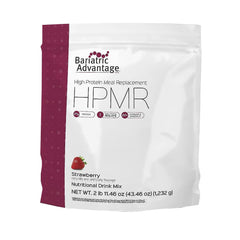 Bariatric Advantage strawberry powder scoop shows 27 g whey protein per serving for muscle support