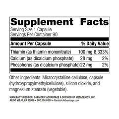 Bariatric Advantage Thiamin bottle packshot highlighting easy-digest capsules