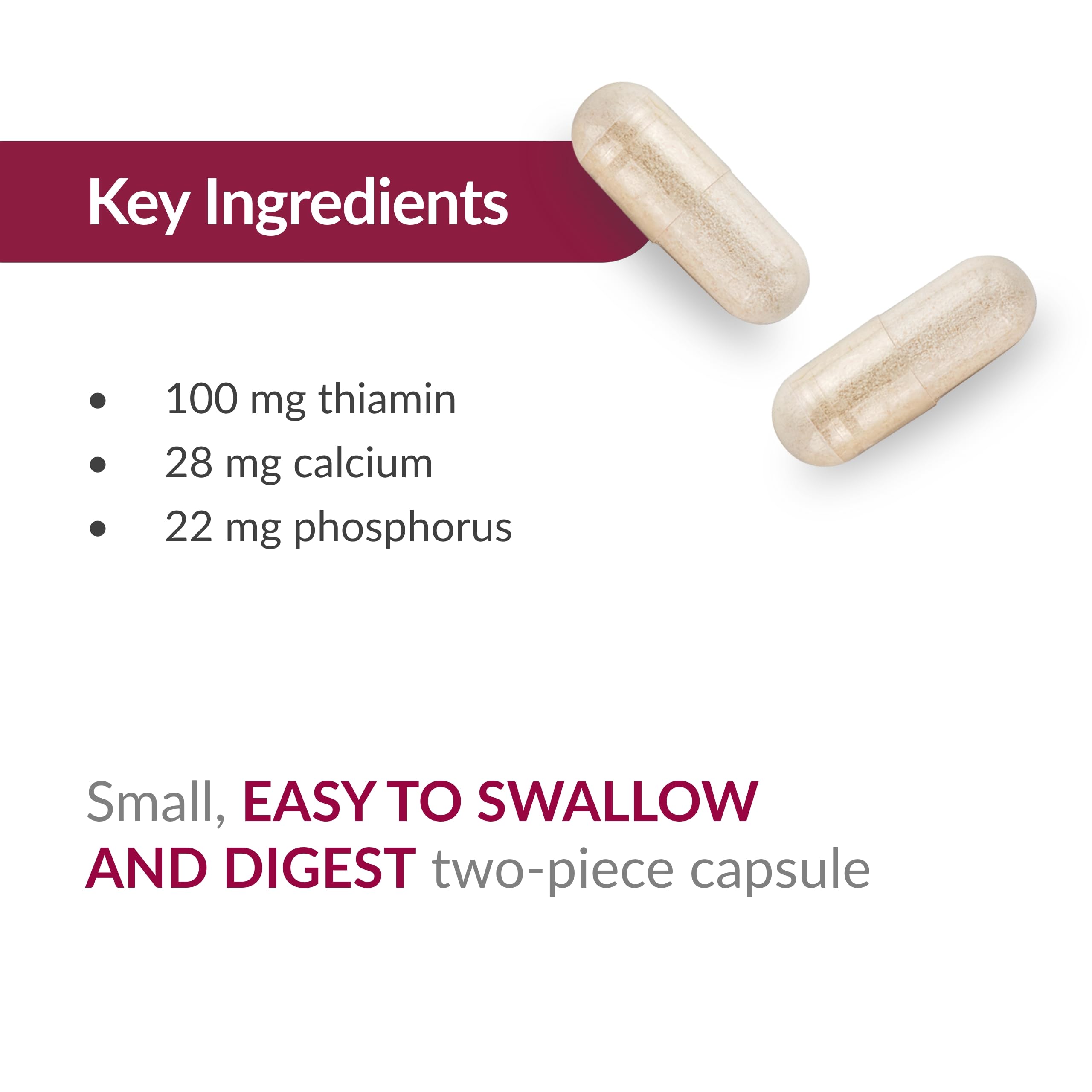 Bariatric Advantage Thiamin nutrition facts panel view for planning intake