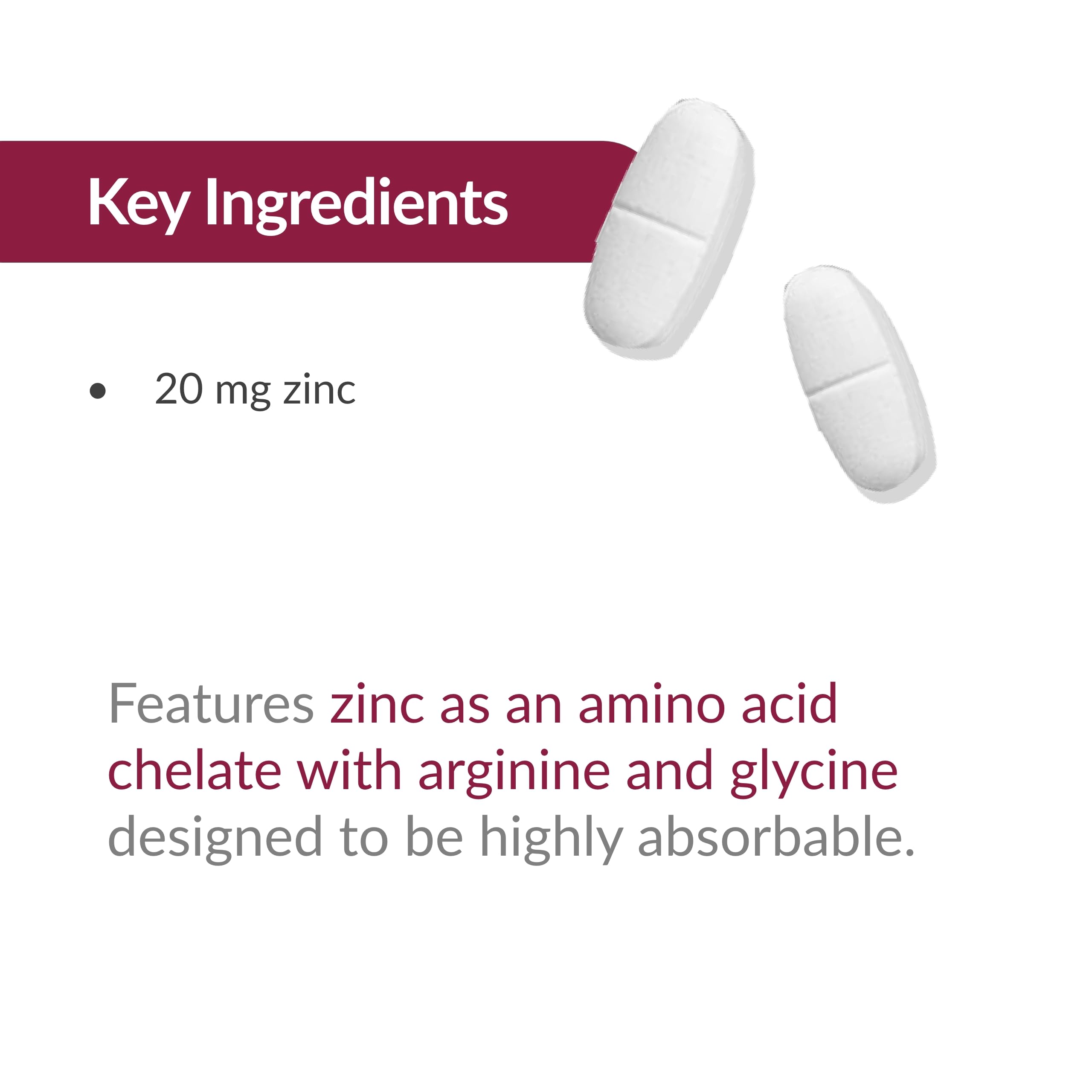 Bariatric Advantage zinc chelate packaging scene conveys post-bariatric health support