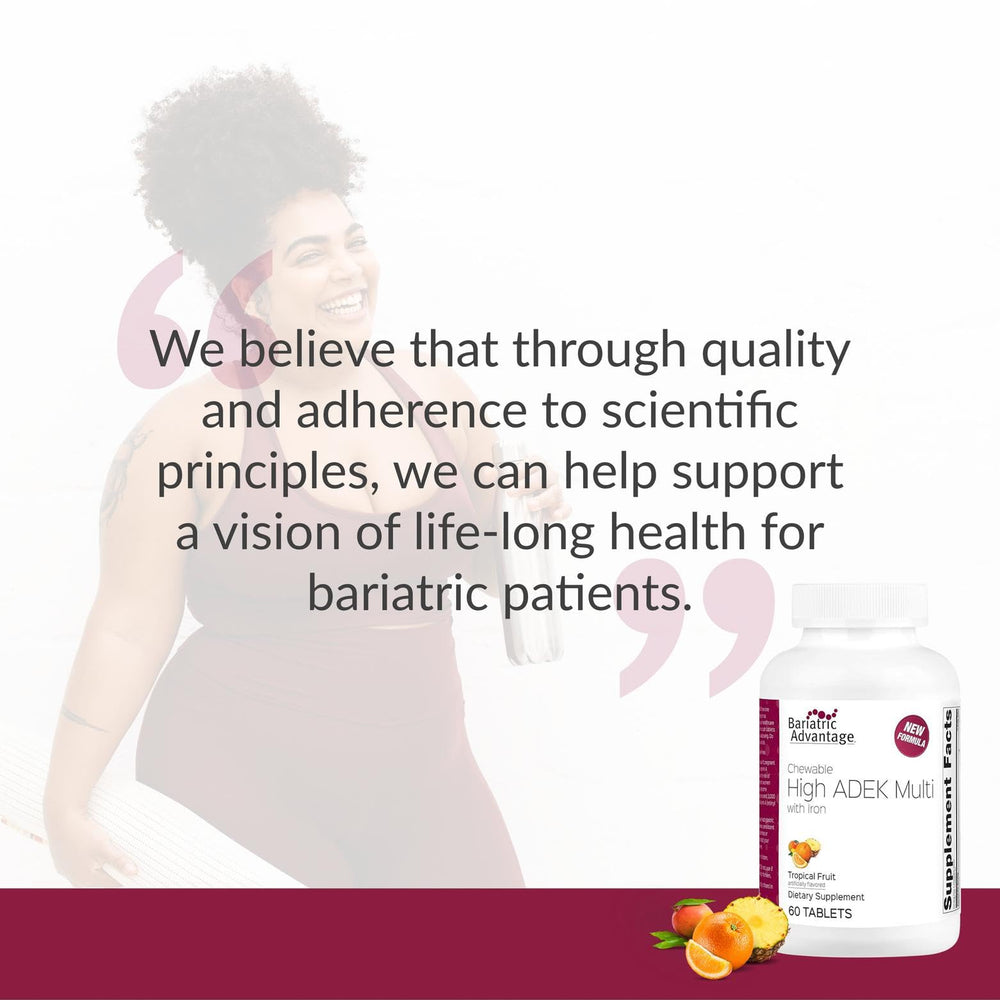 Zinc and selenium trace minerals featured in Bariatric Advantage formula.