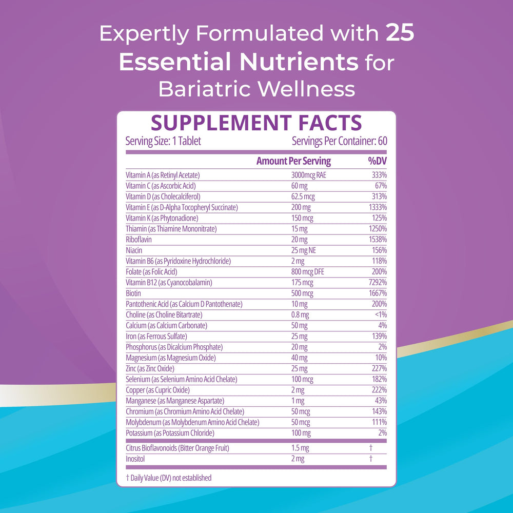 Bariatric Best Supplements High ADEK supports immune and bone health with minerals.