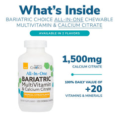 Bariatric Choice all-in-one chewable fruity tablets ideal for tasty daily intake