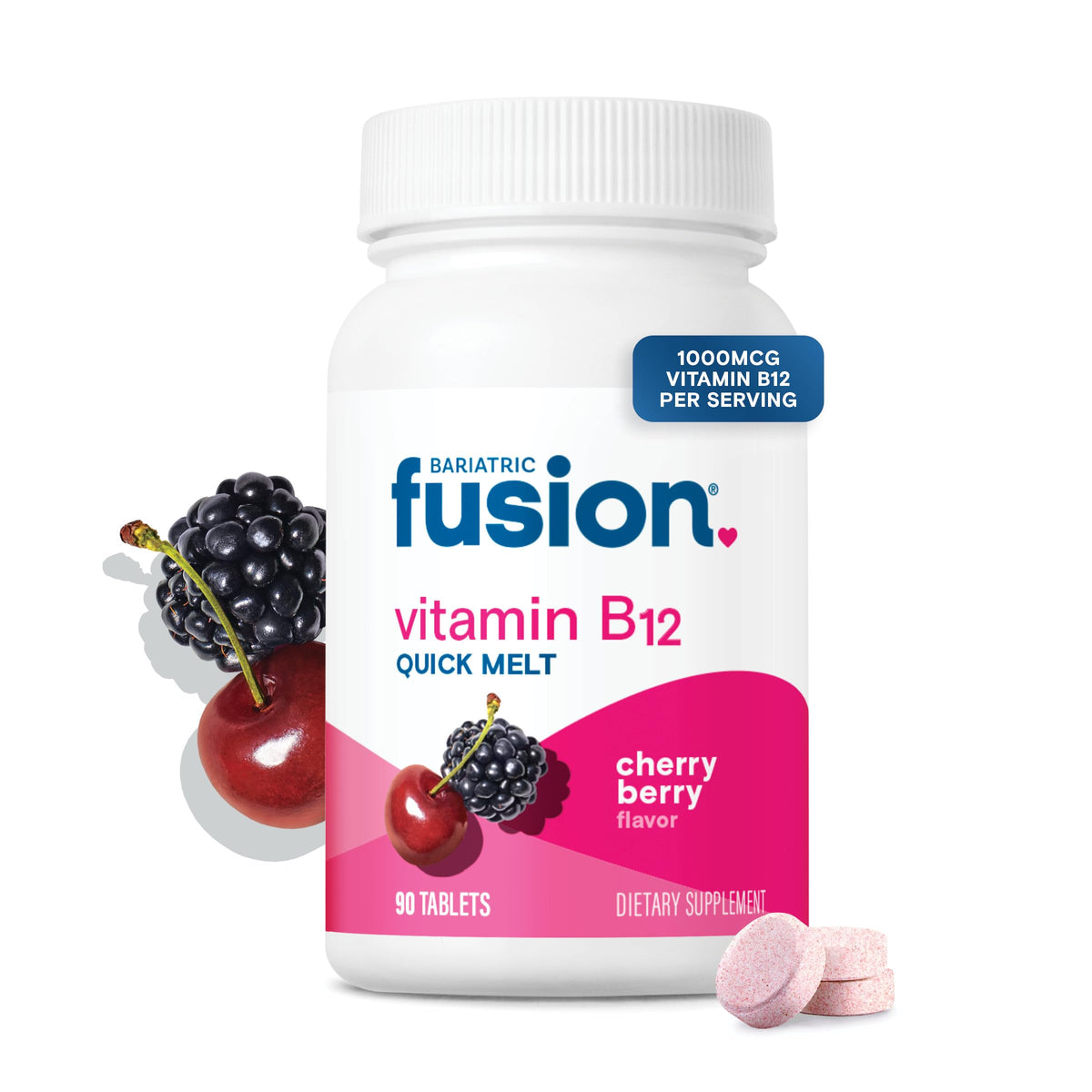 Bariatric Fusion B12 Melts jar shows easy daily energy support.