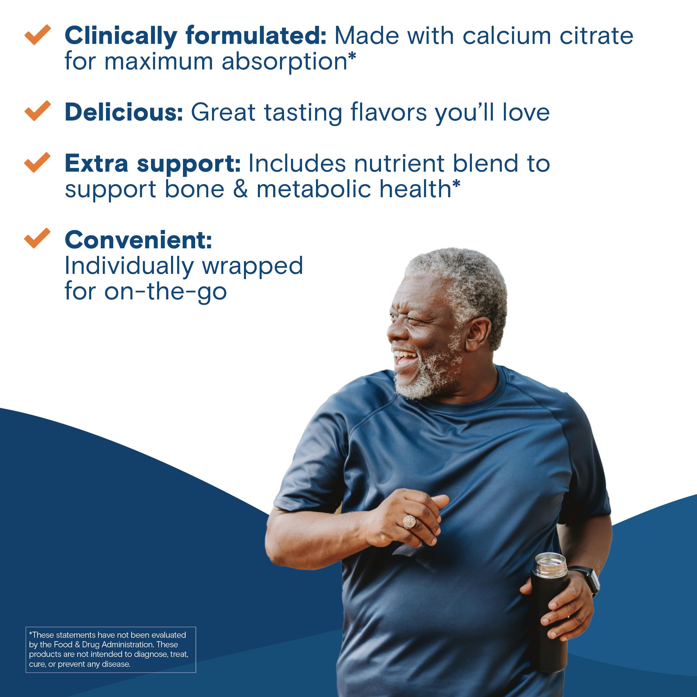 Bariatric Fusion calcium chews blister pack suggests convenient, protected daily intake