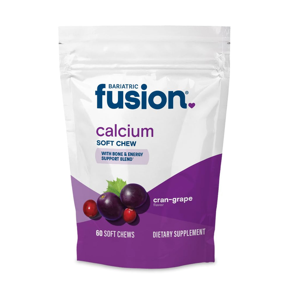 Bariatric Fusion calcium chews bottle in cranberry grape flavor for daily bone support