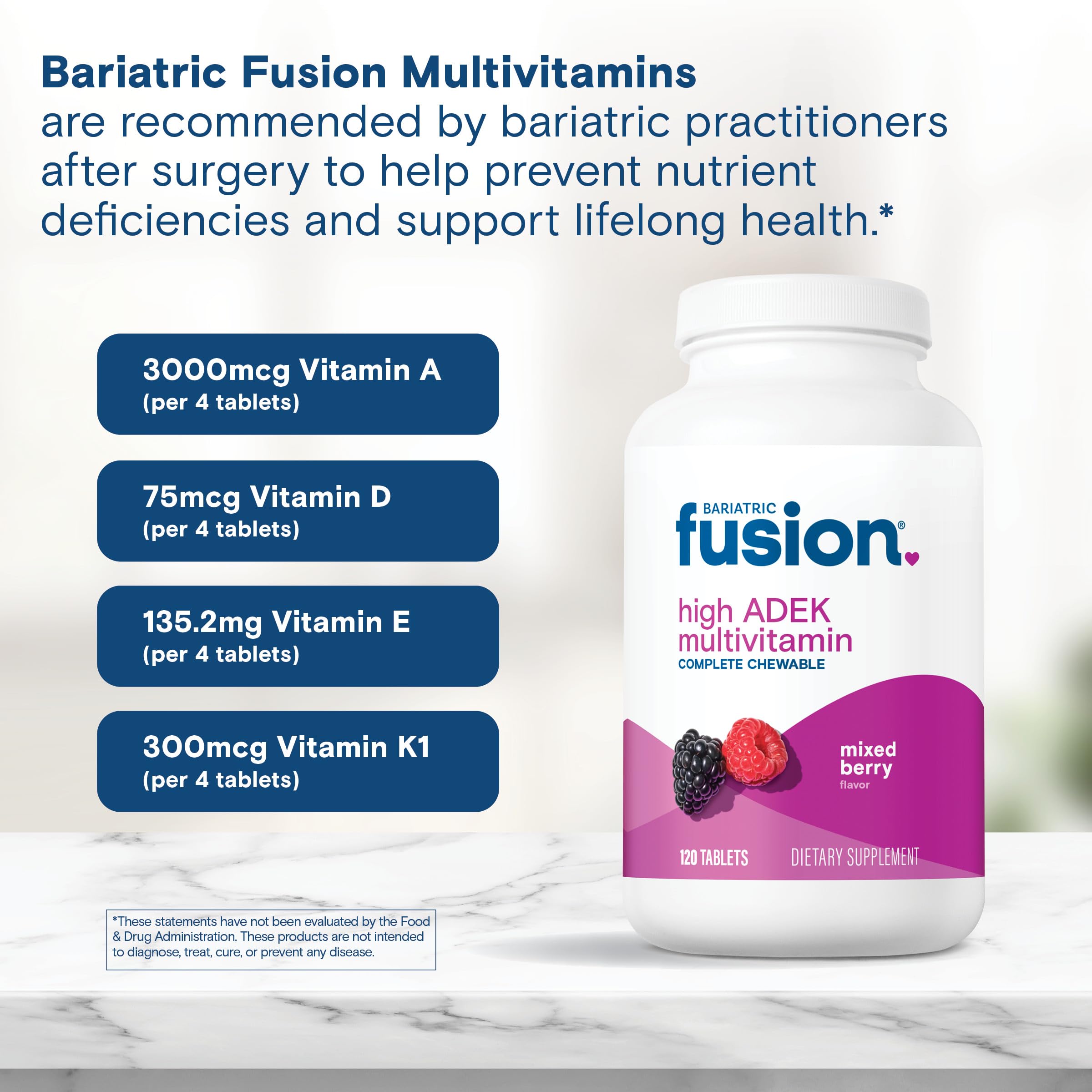 Bariatric Fusion packaging foil strip indicates compact, travel-friendly format