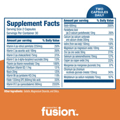 Bariatric Fusion iron-free multivitamin packaging on display.