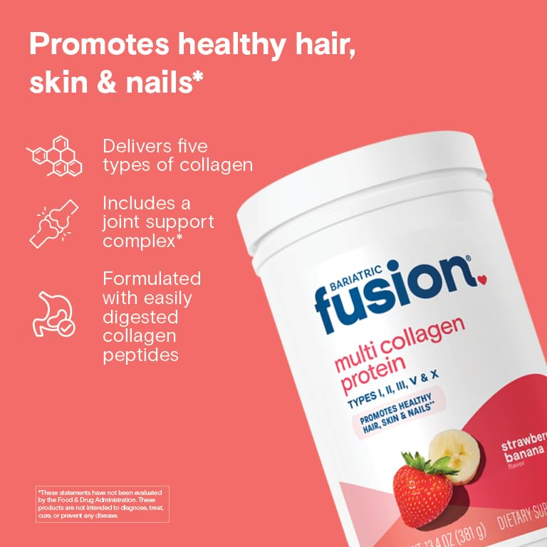 Bariatric Fusion scoop showing easy serving of high protein collagen powder