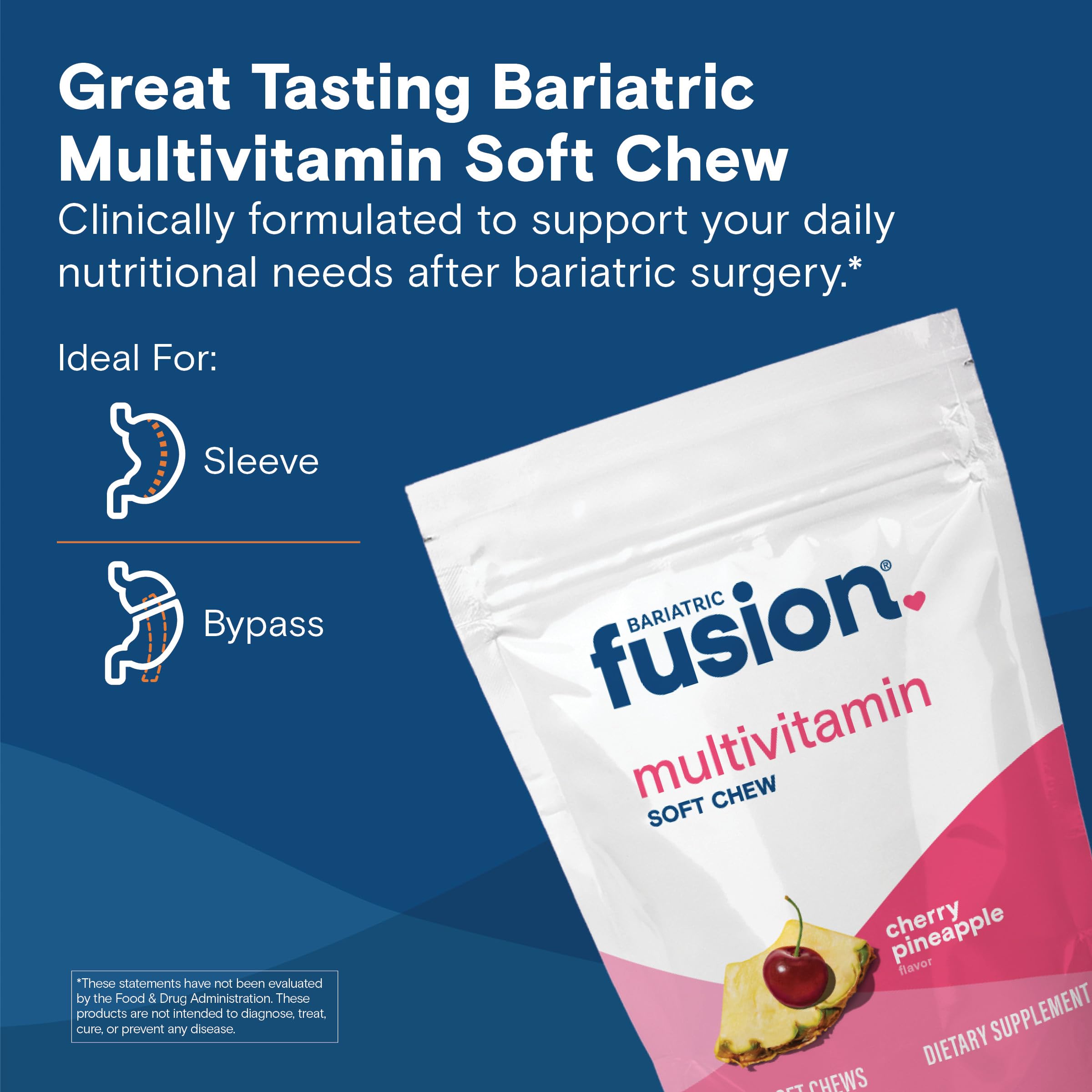Bariatric Fusion two-chew daily regimen visualization emphasizing ease of use