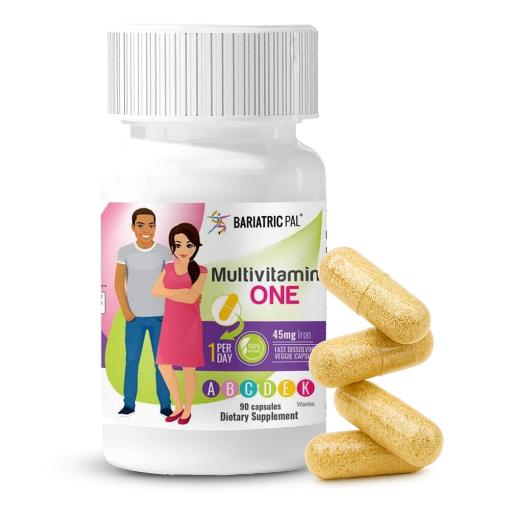 BariatricPal Multivitamin One Day Bottle offers a convenient post-surgery nutrition routine