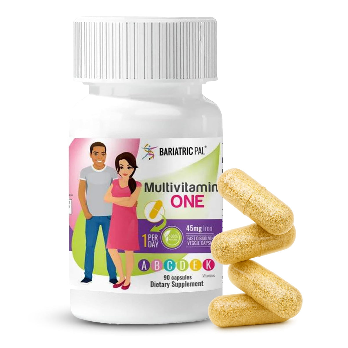 BariatricPal Multivitamin One Day Bottle offers a convenient post-surgery nutrition routine