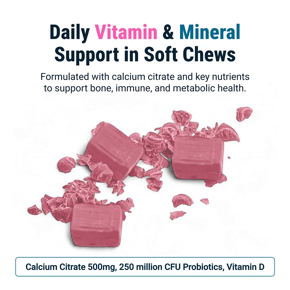 BariatricPal Sugar-Free Calcium Citrate Soft Chews 500mg calcium citrate per chew shown on packaging.