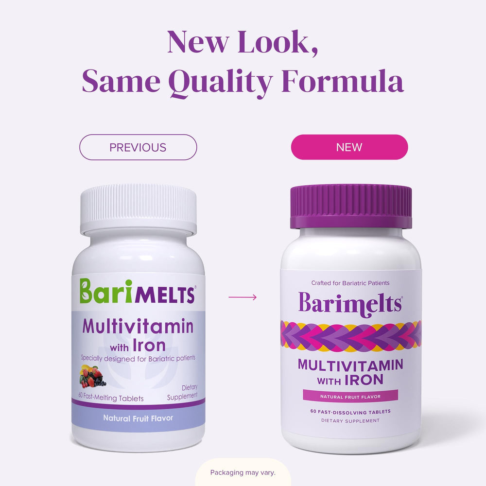 Ingredients panel and nutrient details for Barimelts multivitamin