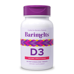Barimelts D3 5000 IU tablets on a white surface for daily bone support