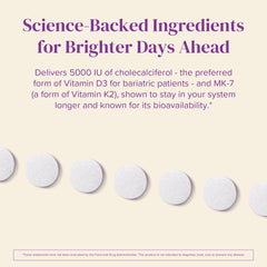 Barimelts D3 K2 apple-flavor packaging emphasizing sugar-free and natural ingredients