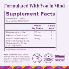 Barimelts Hormonal Balance+ caplets close-up highlighting easy swallowing with smooth coating.