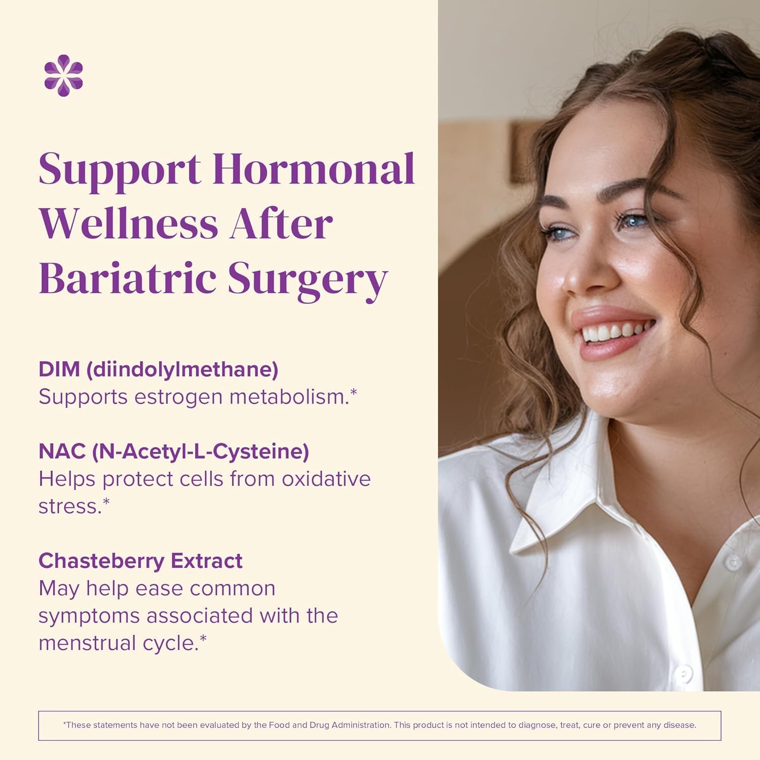 Barimelts DIM ingredient close-up indicating potential estrogen metabolism support.