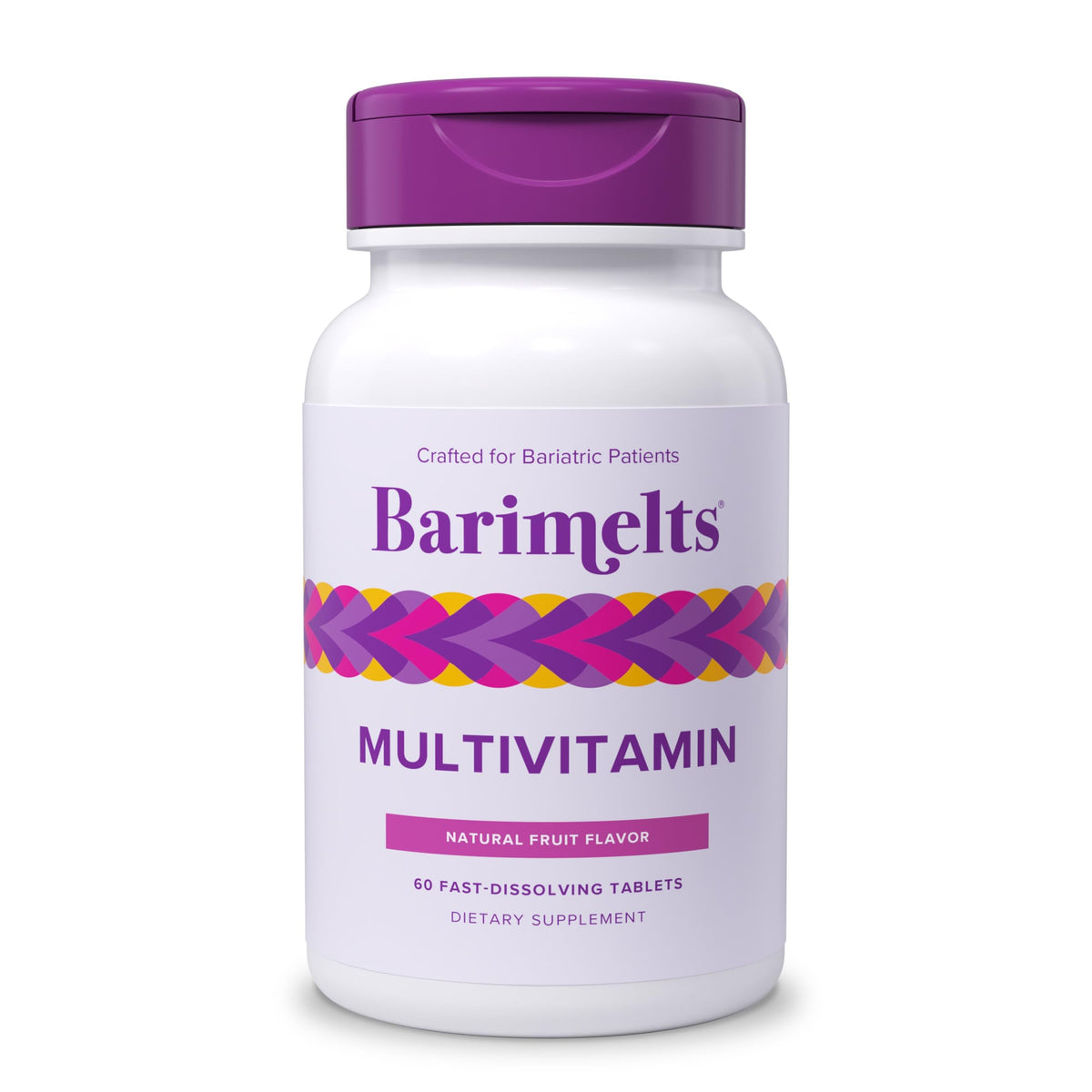 Barimelts multivitamin tablets in close-up showing two dissolving pills for post-surgery nutrition
