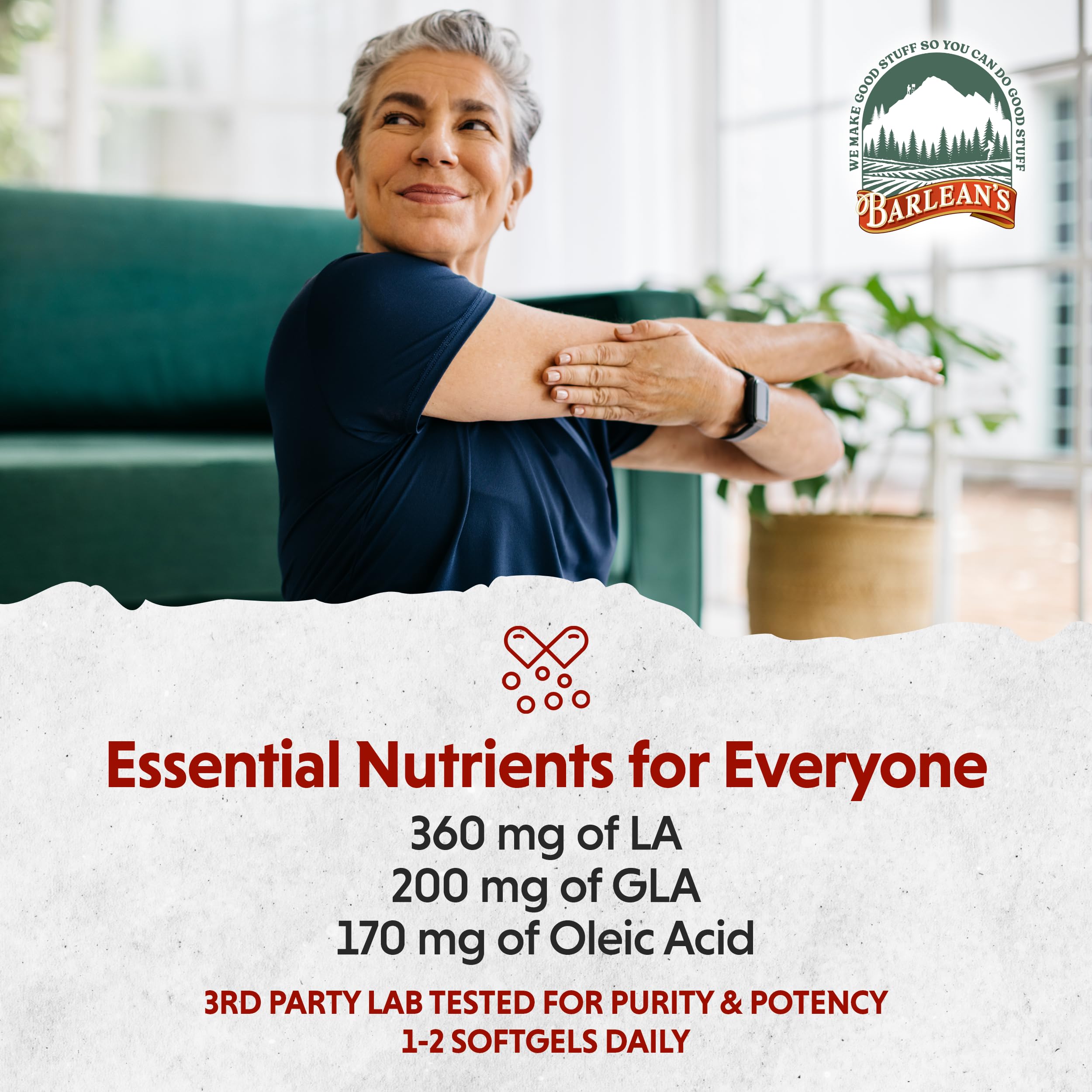 Nutrient panel highlight: GLA and omega-6 fatty acids in Barlean's Borage Oil