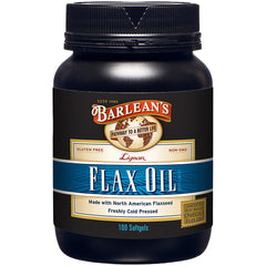 Barlean's omega 3-6-9 flaxseed oil softgels for easy daily supplementation