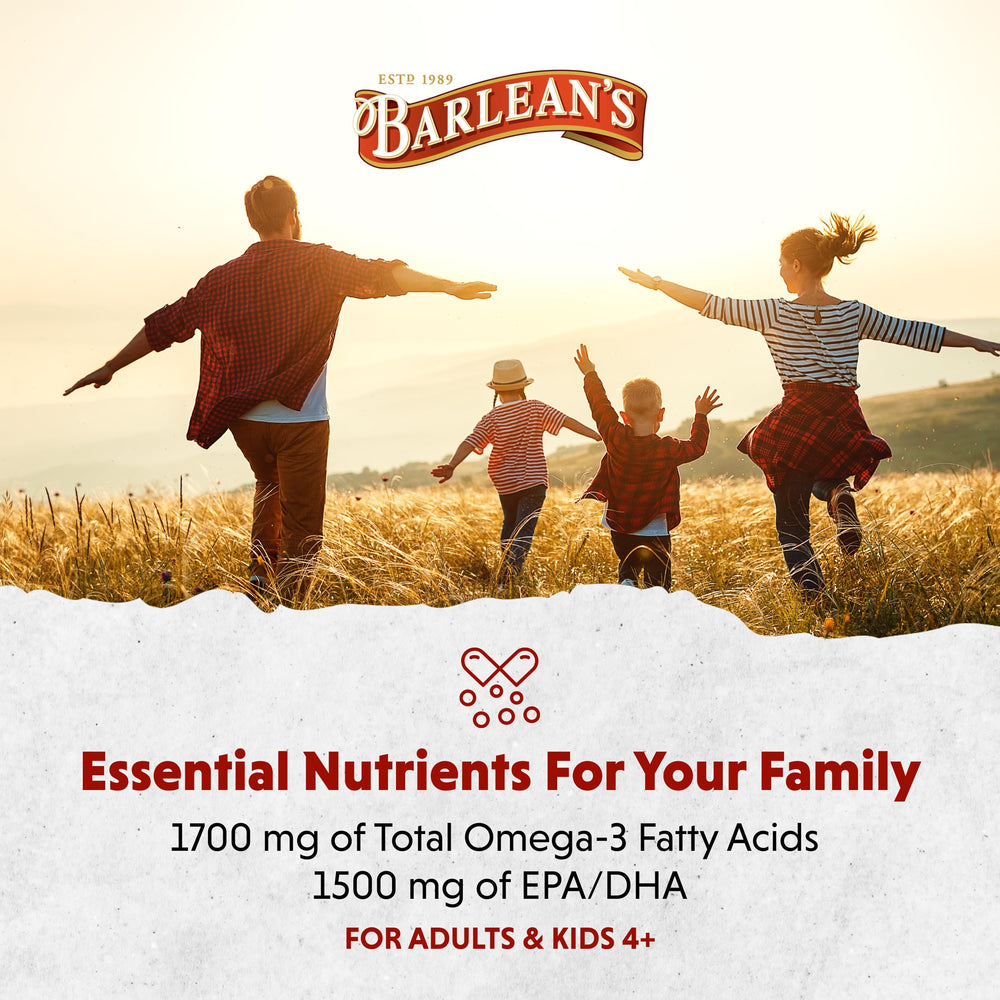 Barlean's bottle on kitchen counter suggests versatile use with yogurt.