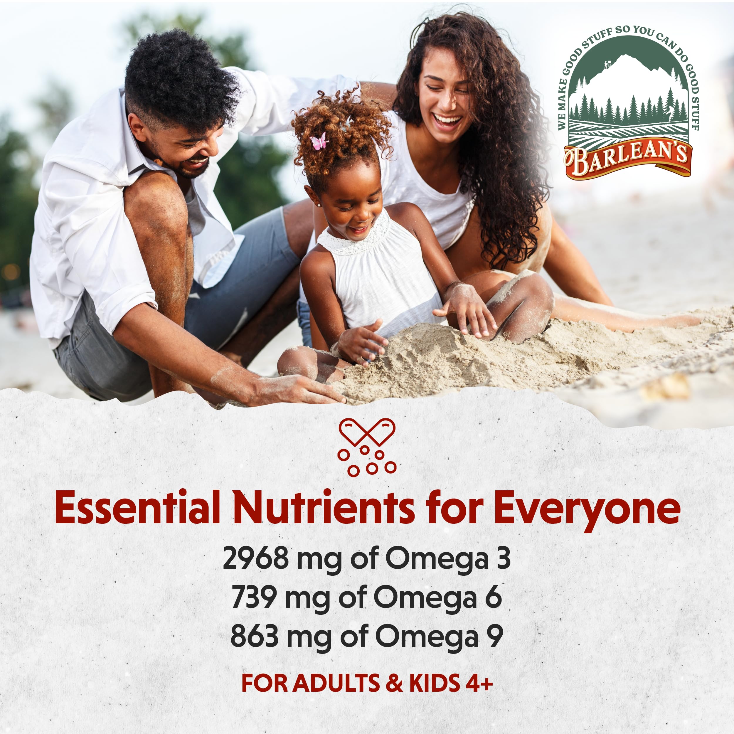 Strawberry banana smoothie prepared with Barlean's vegan omega-3 oil.