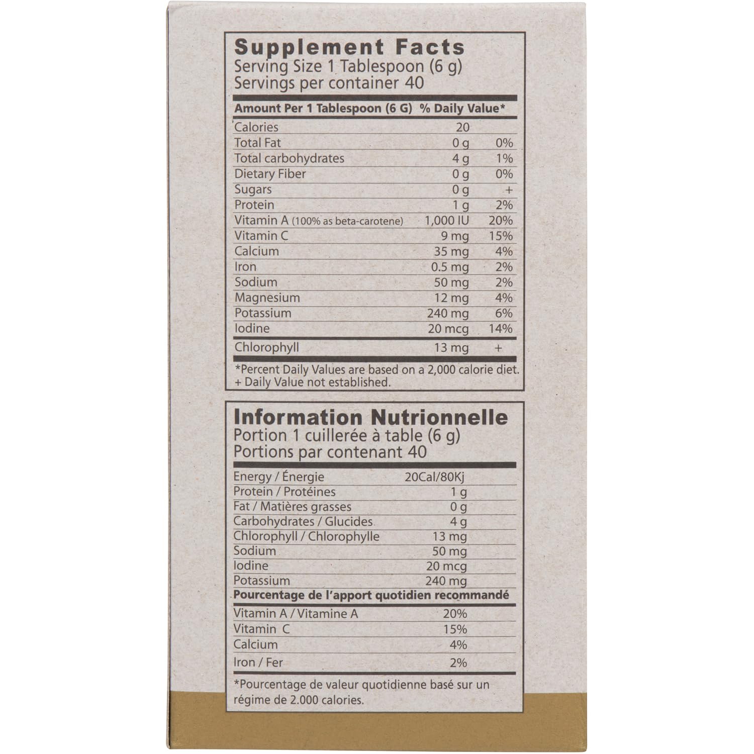BARLEYGREEN nutrition-panel highlights vitamins and minerals at a glance.